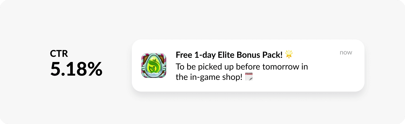 Mobile game app push example